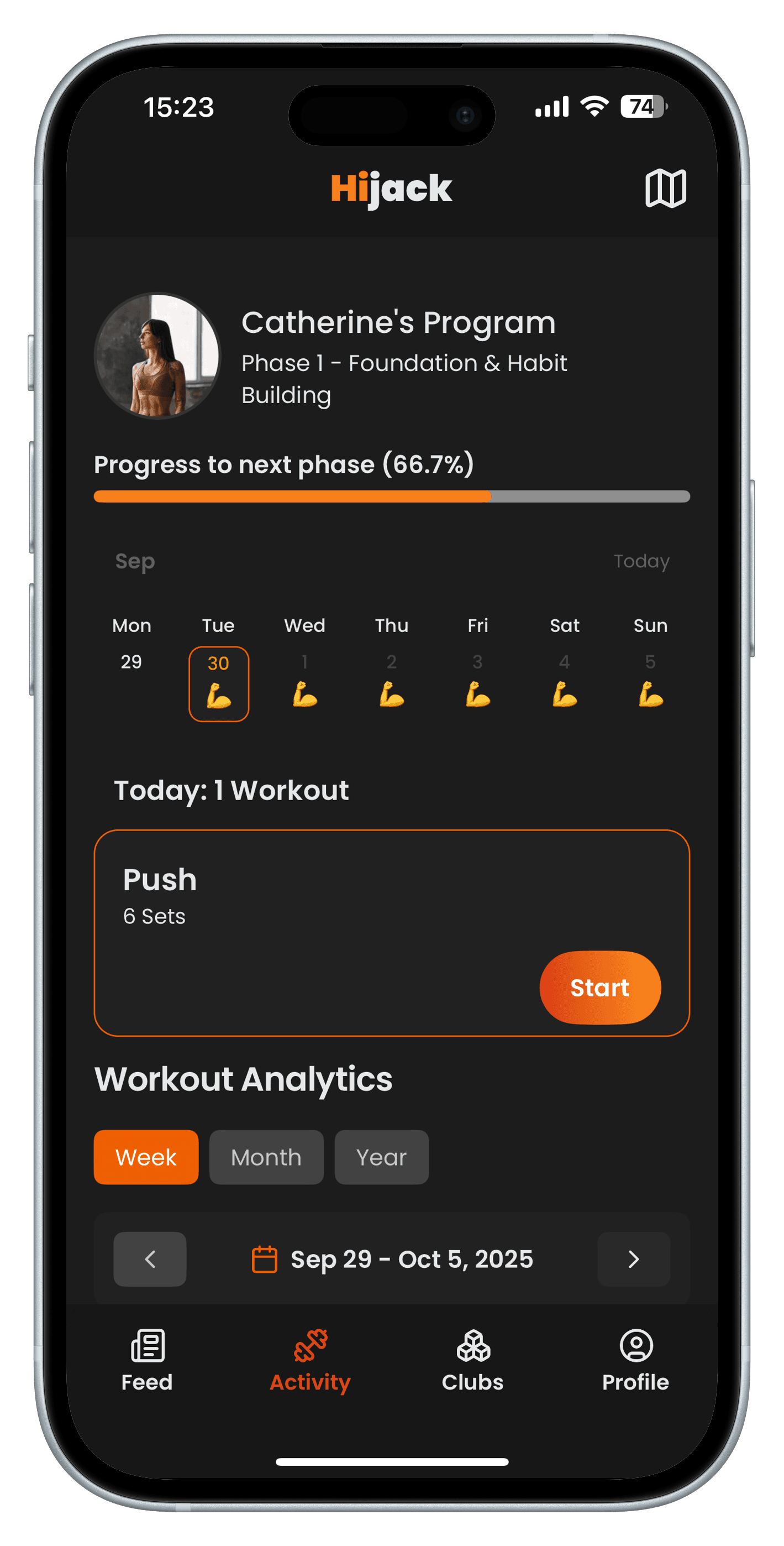 Client Tracking & Check-ins Screenshot